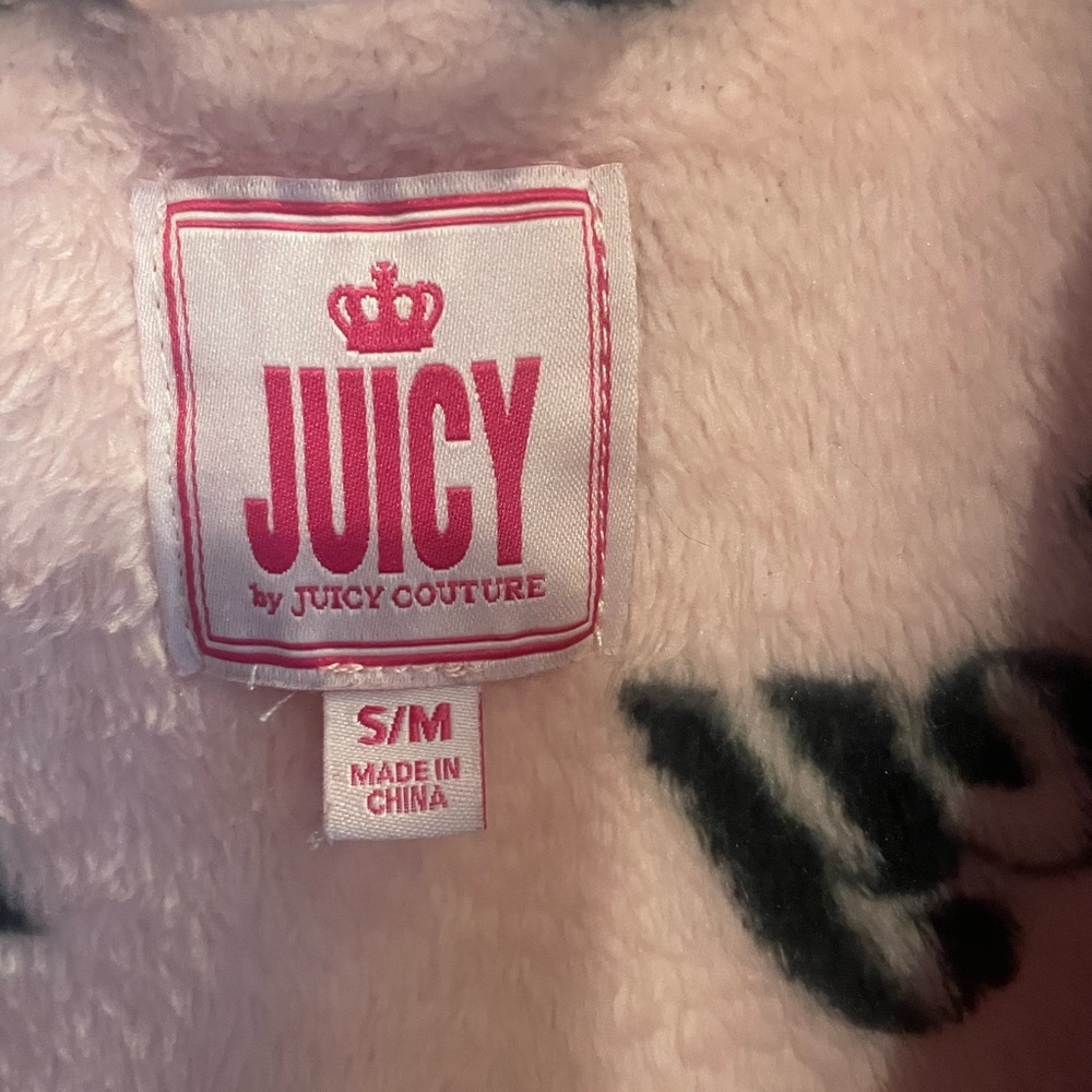 Juicy Couture Blush Pink and Black Robe - Picture 3 of 5